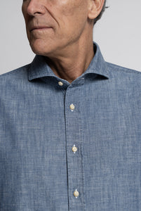 Camicia Bolzonella in Denim Blu Fiammato