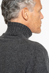 Anthracite Grey Cashmere Wool Turtleneck