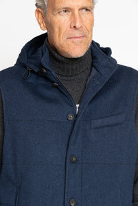 Gilet in tessuto Loro Piana Green Storm System Blu - Realizzabile Anche Su Misura