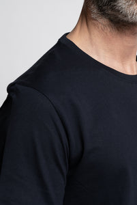 T-Shirt Manica Corta in Cotone Nero